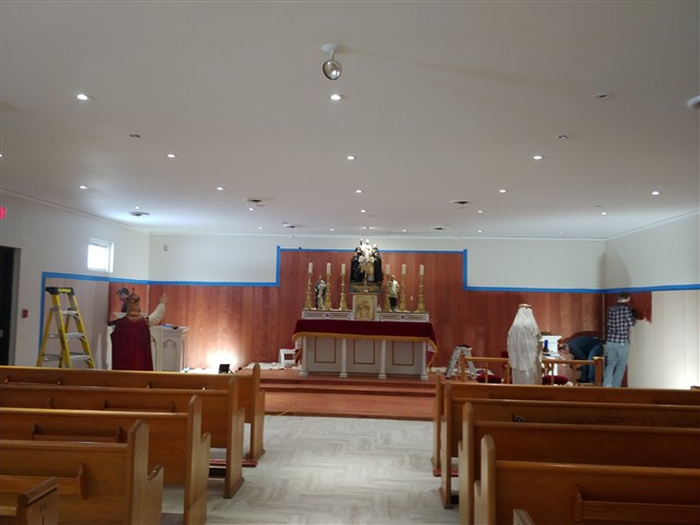 Church interior woodwork