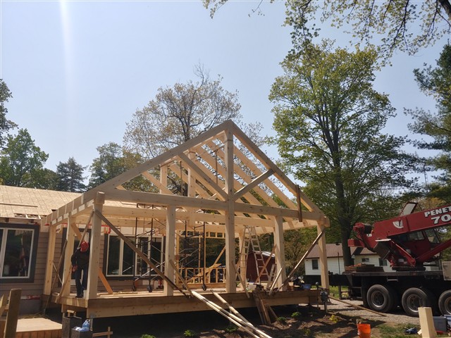 Large timber frame construction