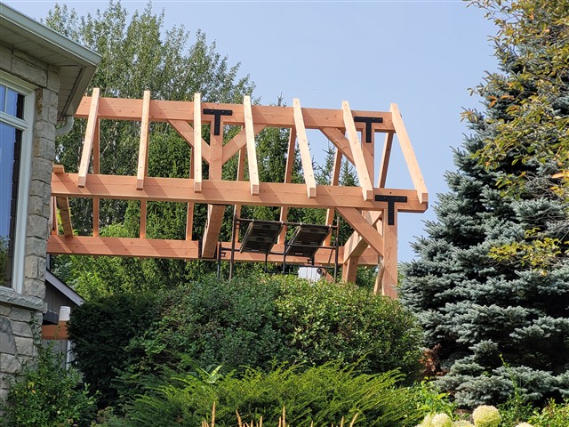 Deck and timber frame