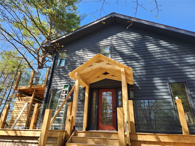 Timber entry porch